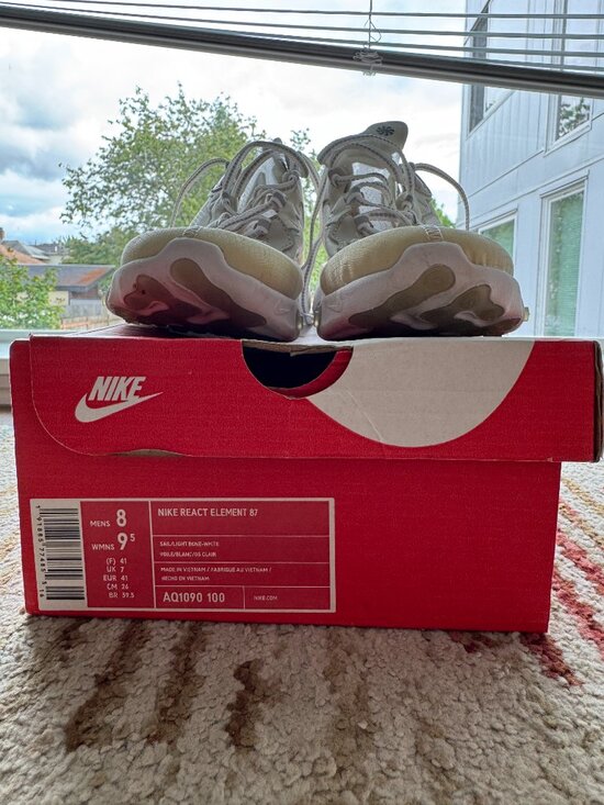 Nike React Element 87 Sail Light Bone - Men Size 8